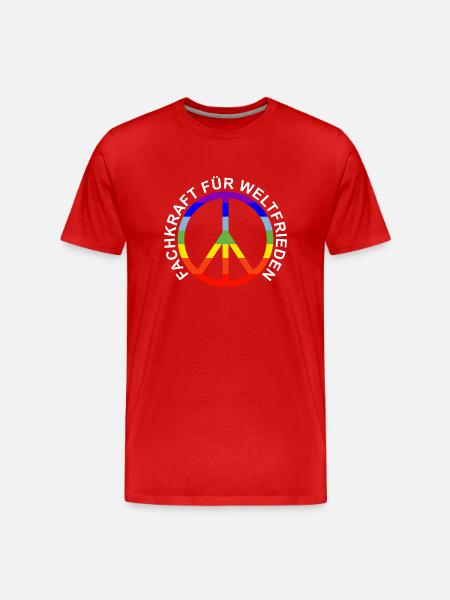 Fachkraft für Weltfrieden - Männer Premium Bio T-Shirt - Rot