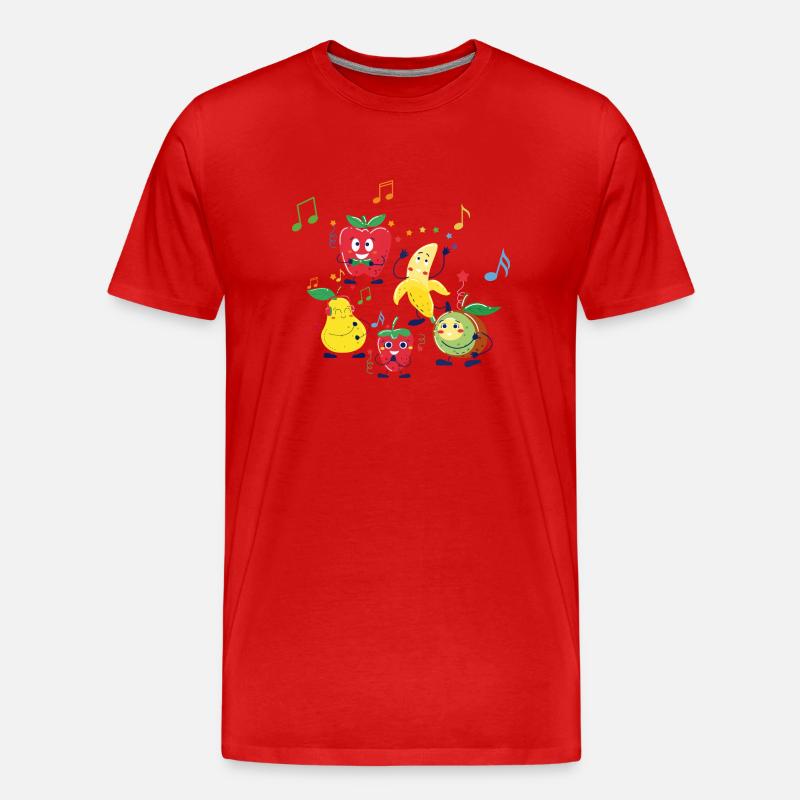 Veggie-Party - Männer Premium Bio T-Shirt - Rot