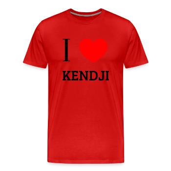 I love Kendji Girac | Fan de Kendji Girac Musique - T-shirt bio Premium Homme - rouge - Devant - Damien (186cm)
