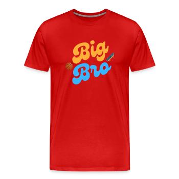 Big Bro - Männer Premium Bio T-Shirt - Rot - Vorne - Damien (186cm)