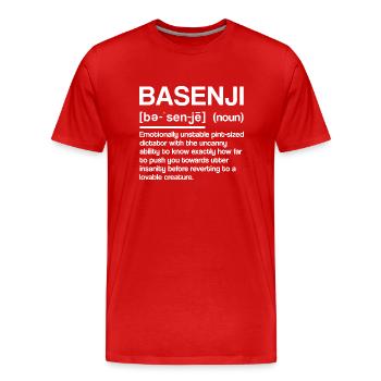 Basenji Hund Geschenk - Männer Premium Bio T-Shirt - Rot - Vorne - Damien (186cm)
