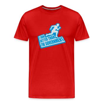 mieux fonctionner que le gouvernement - T-shirt bio Premium Homme - rouge - Devant - Damien (186cm)