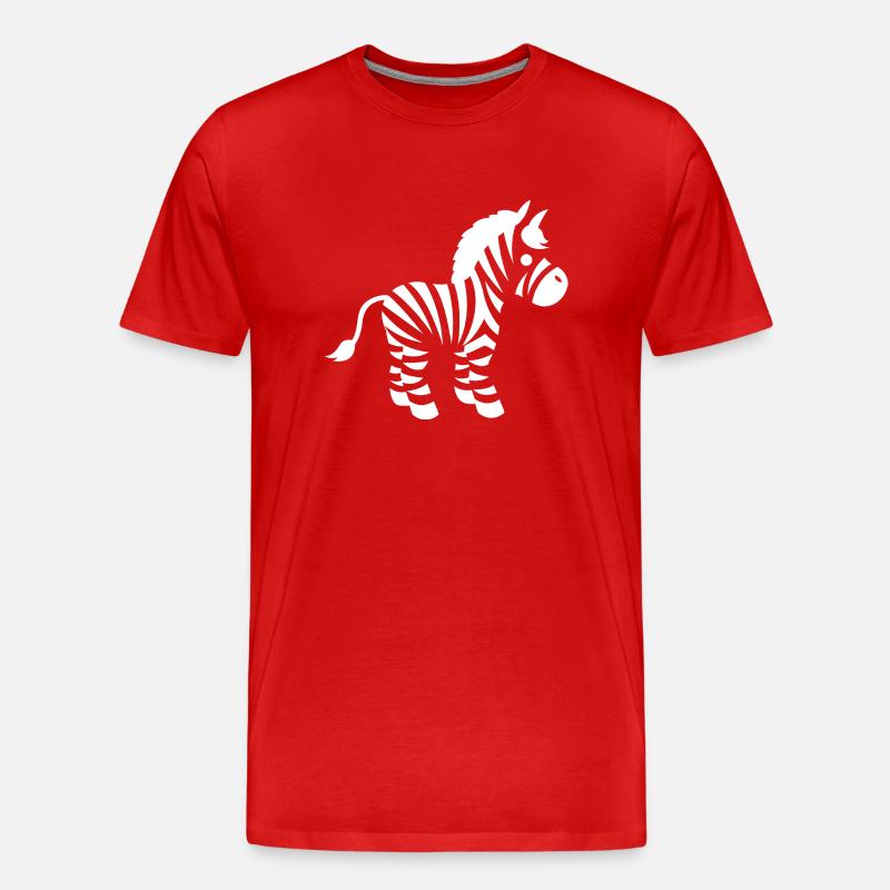 Zebra süß Kind - Männer Premium Bio T-Shirt - Rot