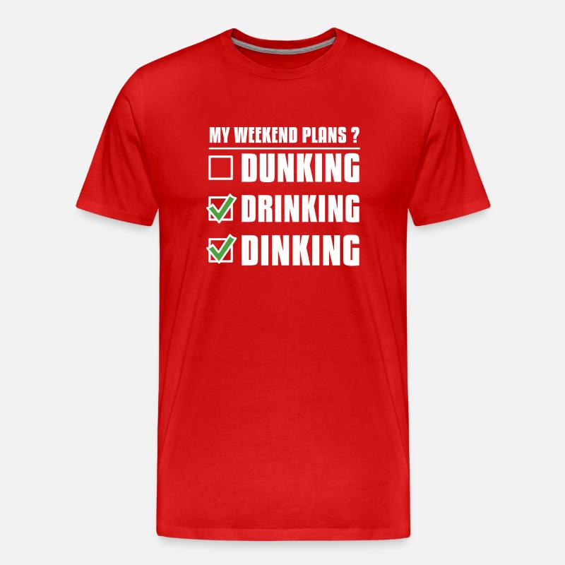 Pickleball Dinking Drinking - Männer Premium Bio T-Shirt - Rot