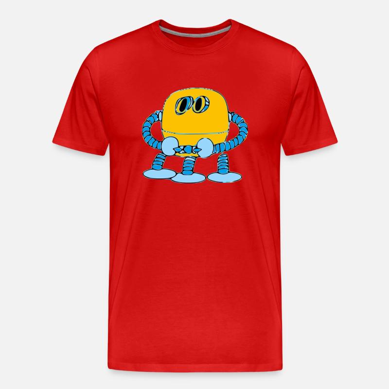 R3D4 der kleine Roboter - Männer Premium Bio T-Shirt - Rot
