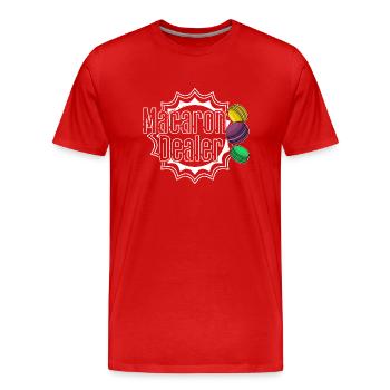 Macaroon Dessert Kekse Italien Geschenk - Männer Premium Bio T-Shirt - Rot - Vorne - Damien (186cm)