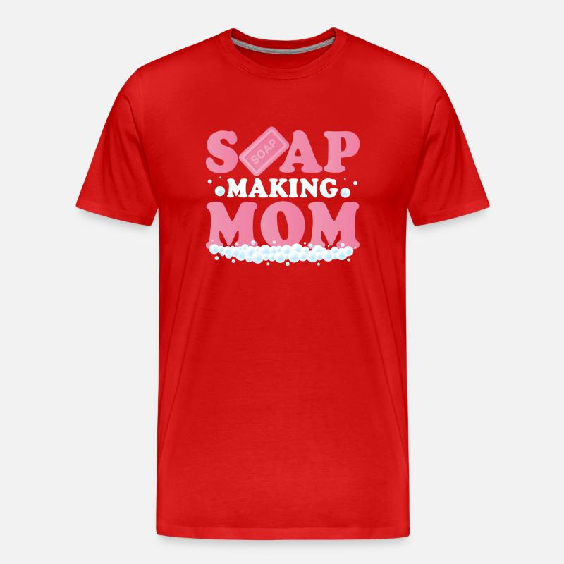 Soap Making Mom Soapmaker Soapmaking - Men's Premium Organic T-Shirt - red