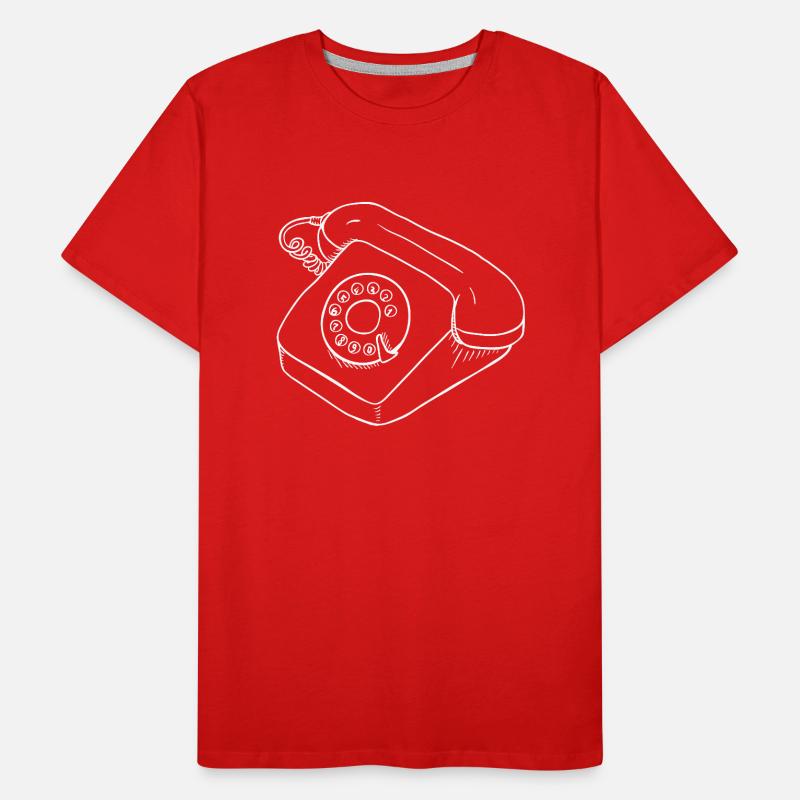 Retro Phone Dial Handset Men's Premium Organic T-Shirt