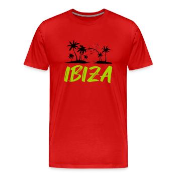 Ibiza - T-shirt bio Premium Homme - rouge - Devant - Damien (186cm)