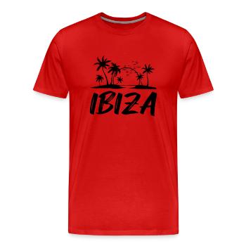 Ibiza - T-shirt bio Premium Homme - rouge - Devant - Damien (186cm)