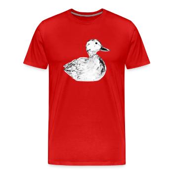 Glass Duck - Men's Premium Organic T-Shirt - red - Front - Damien (186cm)