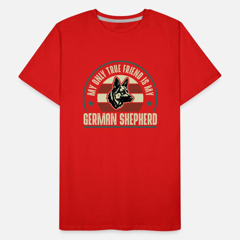 Deutscher Schäferhund Männer Premium Bio T-Shirt