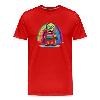 Pride Zombie 10 - Männer Premium Bio T-Shirt - Rot - Vorne - Damien (186cm)