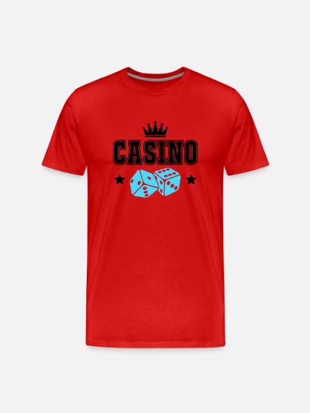 casino - Männer Premium Bio T-Shirt - Rot