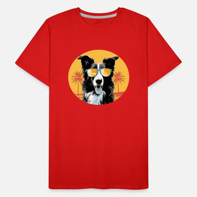 Border Collie Männer Premium Bio T-Shirt