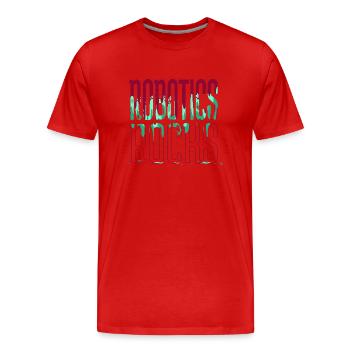 Colony Family Build Engineer Bot d’arbre de Noël - T-shirt bio Premium Homme - rouge - Devant - Damien (186cm)