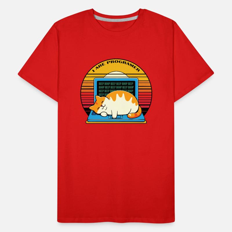 Ich bin Programmierer, fette schlafende Katze Männer Premium Bio T-Shirt