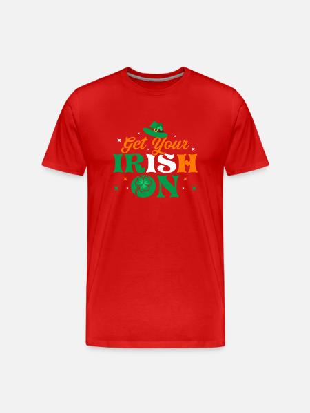Get Your Irish On - Men's Premium Organic T-Shirt - red