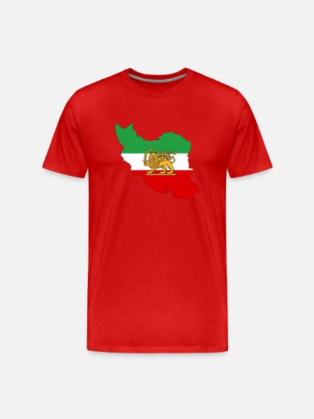 IRAN Iran - Persiska flaggan - Organic T-shirt Ekologisk premium-T-shirt herr - röd