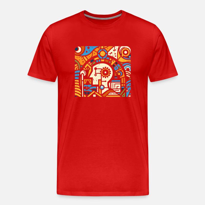 Cooles Techniker Kunst Geschenk - Männer Premium Bio T-Shirt - Rot