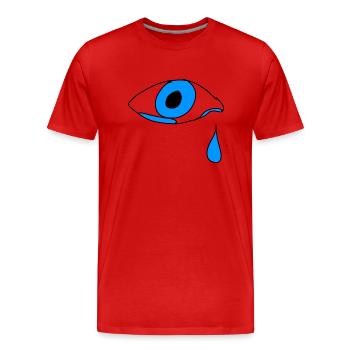 Eye Tear Cry - Men's Premium Organic T-Shirt - red - Front - Damien (186cm)