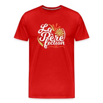 Cadeau parfait pour homme, mari, papa, père - T-shirt bio Premium Homme - rouge - Devant - Damien (186cm)