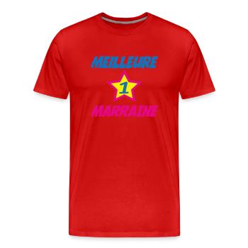 BESTE STORY - Männer Premium Bio T-Shirt - Rot - Vorne - Damien (186cm)