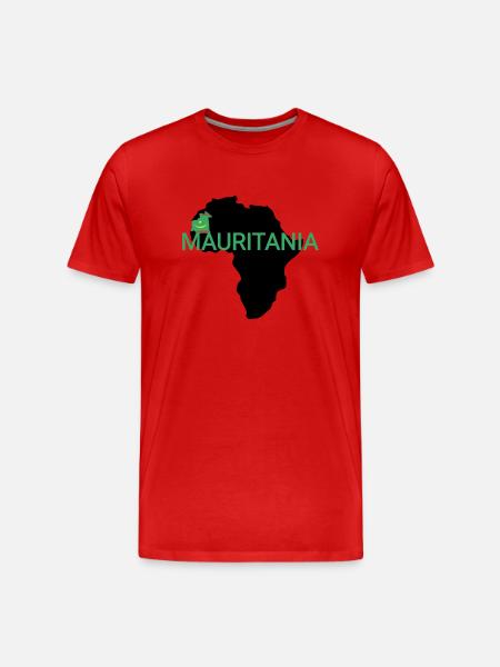 Aperçu de l’Afrique Mauritanie - T-shirt bio Premium Homme - rouge