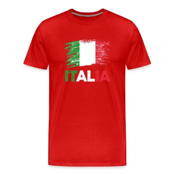 Italie Italien Italien Italie - T-shirt bio Premium Homme - rouge - Devant - Damien (186cm)