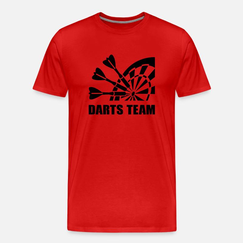 Darts Team - Männer Premium Bio T-Shirt - Rot
