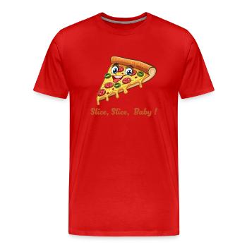 Slice, slice, BABY - T-shirt bio Premium Homme - rouge - Devant - Damien (186cm)