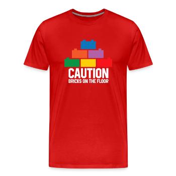Brick Builder Toys Blocks Clamping Blocks Bricks - Men's Premium Organic T-Shirt - red - Front - Damien (186cm)