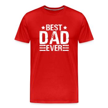 Best Dad Ever Father´s Day Gift Husband Daddy - Men's Premium Organic T-Shirt - red - Front - Damien (186cm)