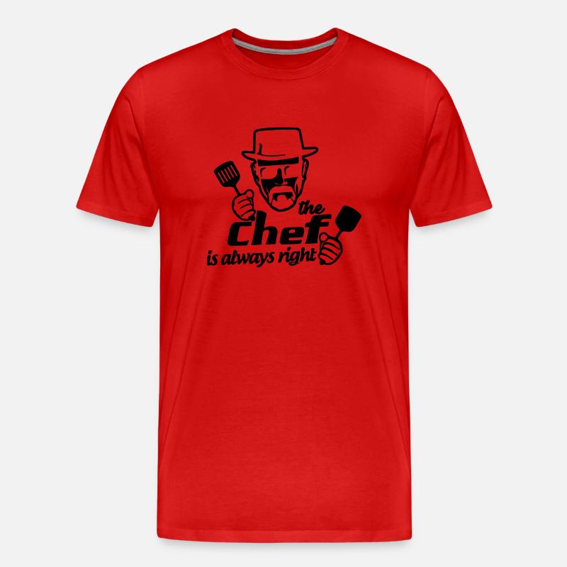 le chef a toujours raison - T-shirt bio Premium Homme - rouge