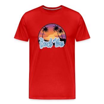 Sunset - Männer Premium Bio T-Shirt - Rot - Vorne - Damien (186cm)