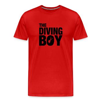 Taucher, Scuba Diver, Diver, Tauchsport - Männer Premium Bio T-Shirt - Rot - Vorne - Damien (186cm)