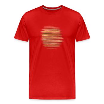 Colorful, Vibrant sun, unique summer fashion - Men's Premium Organic T-Shirt - red - Front - Damien (186cm)