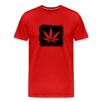 Kiffen, Weed, Legalize it, Ganja - Männer Premium Bio T-Shirt - Rot - Vorne - Damien (186cm)