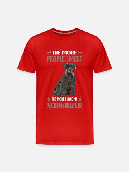 Schnauzer dog breed - Men's Premium Organic T-Shirt - red