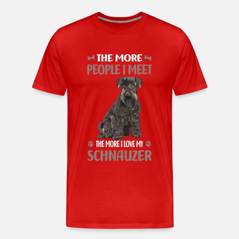 Schnauzer Hunderasse - Männer Premium Bio T-Shirt - Rot
