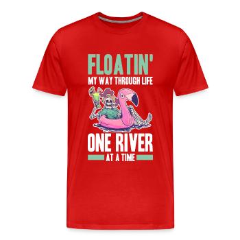 Rafting - Männer Premium Bio T-Shirt - Rot - Vorne - Damien (186cm)