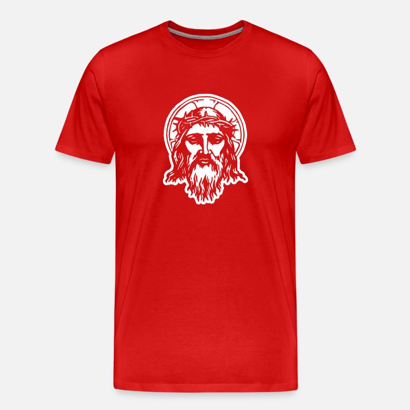 Jesus Christus - Männer Premium Bio T-Shirt - Rot