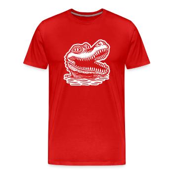 Crocodile Alligator - T-shirt bio Premium Homme - rouge - Devant - Damien (186cm)