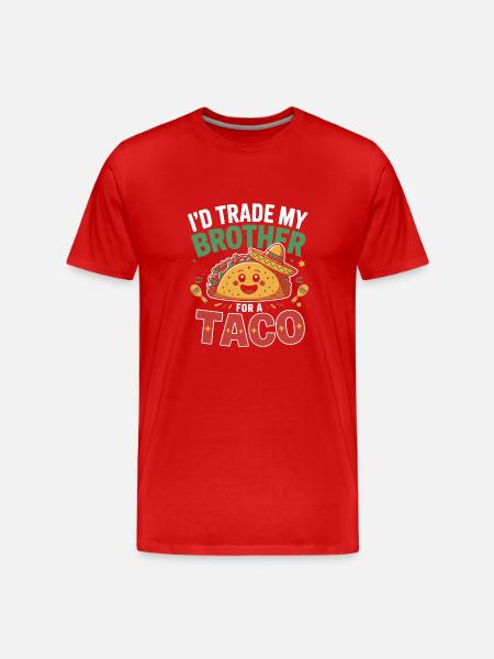 Trade Brother for Taco - Men's Premium Organic T-Shirt - red
