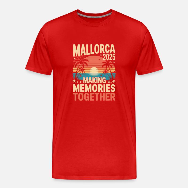 Mallorca 2025 - Männer Premium Bio T-Shirt - Rot