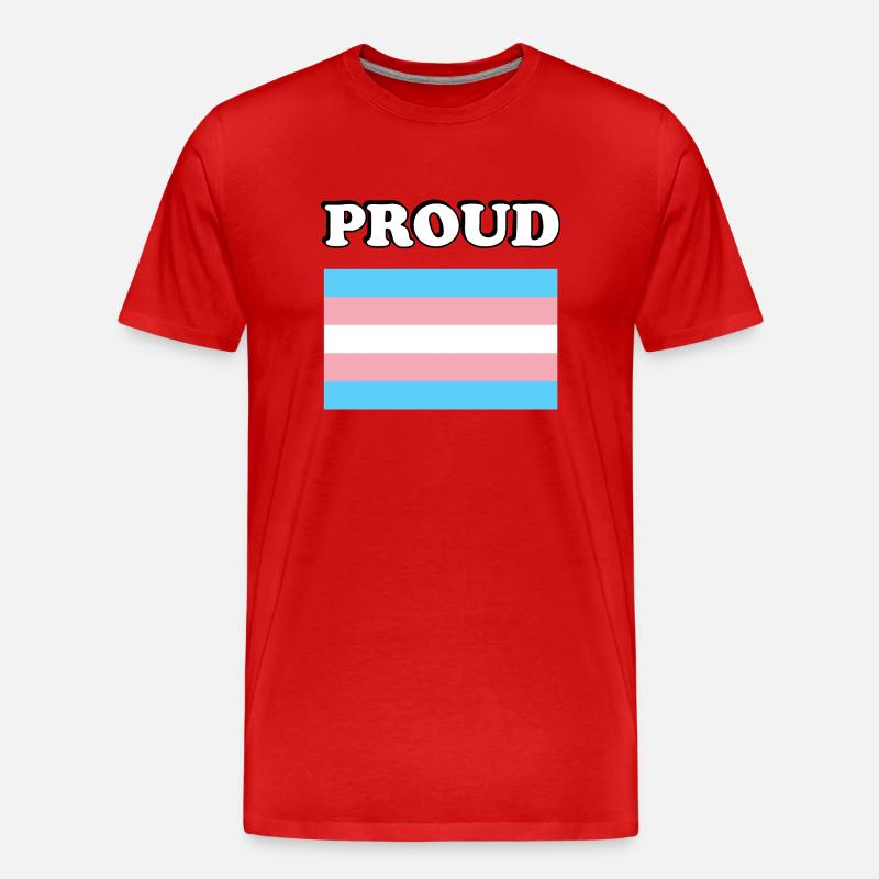 Trans Pride Transpride Flagge - Männer Premium Bio T-Shirt - Rot
