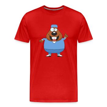 doc32 - T-shirt bio Premium Homme - rouge - Devant - Damien (186cm)