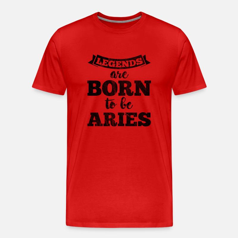 Sternzeichen Widder / Zodiac Aries - Männer Premium Bio T-Shirt - Rot