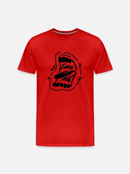 Scream mouth - Men's Premium Organic T-Shirt - red