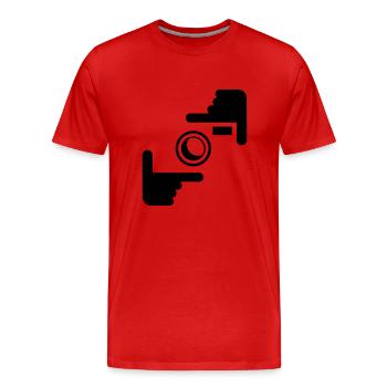 take_a_picture__f1 - T-shirt bio Premium Homme - rouge - Devant - Damien (186cm)